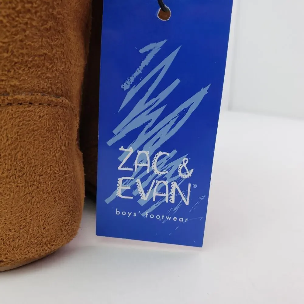 Zac & Evan Infant Baby Size 2 3-6 Months Brown Suede Slipper Boots